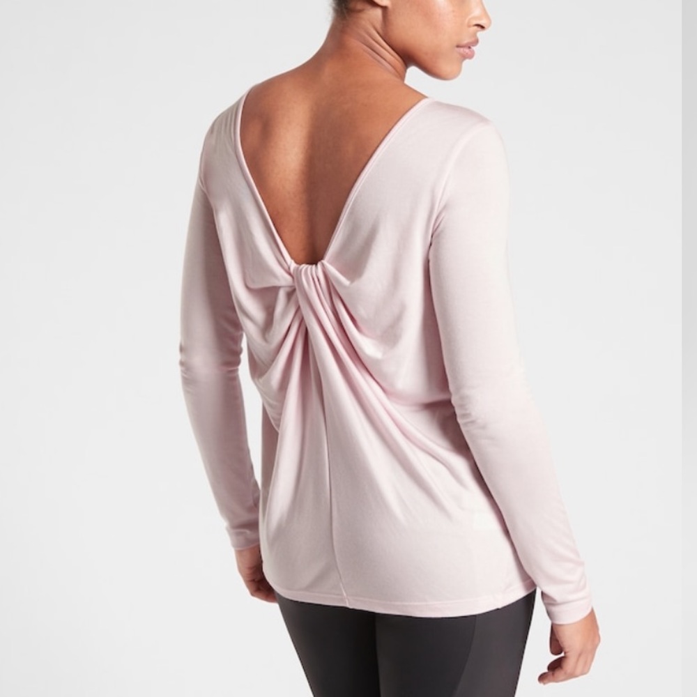 Athleta Waterfall Front LS Top relaxed fit soft